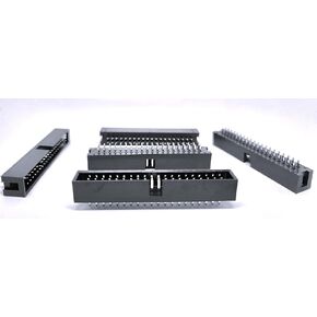 موصلات Pro 25 حزمة 40P DC3 2.54 مم 0.1 بوصة رؤوس صندوق ذكر 40 دبوس 2 × 20 صف مزدوج 40 دبابيس M/M دبوس مستقيم PCB DIP، صف مزدوج 2 × 20 40-P موصل IDC in Kuwait