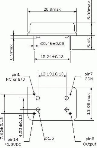 4 Mhz Full Can Footprint Dip14 3V3-5V Crystal Oscillator 2 PCS in Saudi Arabia