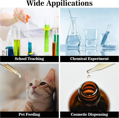 6Pcs Glass Pipettes Dropper, 1ml 2ml 3ml 5ml 10ml Graduated Liquid Dropper, with Rubber Bulb and Cleaning Brush, Transfer Pipettes for Essential Oil in Saudi Arabia