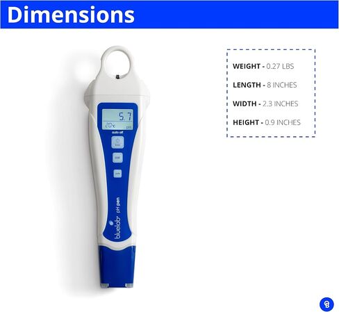Bluelab pH Pen Meter and Probe Care Kit pH with Calibration Supplies, Storage Solution & Brush, Reliable Digital Tester for pH, Temperature in Soil and Solutions, Optimal Plant Health and Yield in Kuwait