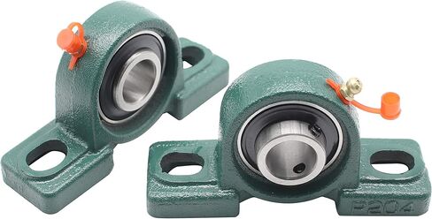 Eowpower 2 Pieces 20mm Inside Diameter Ball Mounted Pillow Block Insert Bearing UCP204 in Saudi Arabia