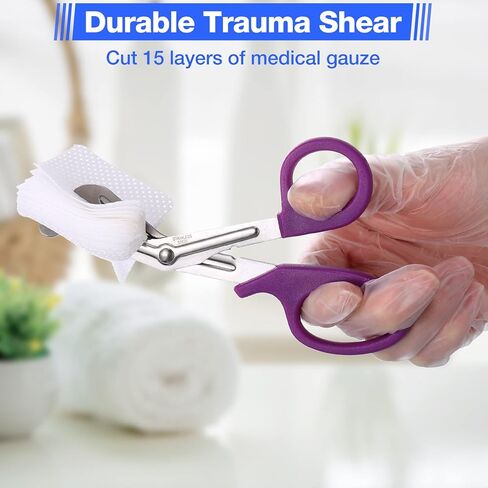 42 قطعة من مقص ضمادة القص للصدمات، مقص طبي للممرضات، مقص الطوارئ، مقص من الفولاذ المقاوم للصدأ، ألوان قوس قزح متنوعة لطبيب الممرضات in Kuwait