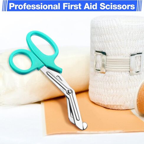 42 قطعة من مقص ضمادة القص للصدمات، مقص طبي للممرضات، مقص الطوارئ، مقص من الفولاذ المقاوم للصدأ، ألوان قوس قزح متنوعة لطبيب الممرضات in Kuwait