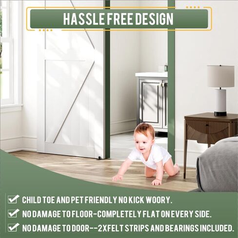 تصميم محامل كروية!!!دليل حظيرة جديد مطور للابواب!!! | بكرة ثابتة منزلقة قابلة للتعديل من سمارتسميث | دليل فريد من نوعه مع ارضية | اطار ستيل متين (اسود) in Kuwait