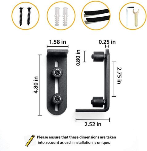 تصميم محامل كروية!!!دليل حظيرة جديد مطور للابواب!!! | بكرة ثابتة منزلقة قابلة للتعديل من سمارتسميث | دليل فريد من نوعه مع ارضية | اطار ستيل متين (اسود) in Kuwait