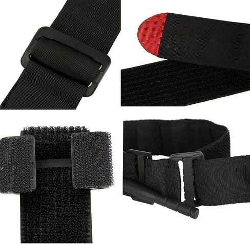 عاصبة تكتيكية، تطبيق EYOCEAN القتالي الطبي العسكري للمشي لمسافات طويلة في حالات الطوارئ، مستلزمات طبية للإسعافات الأولية، تطبيق سريع بيد واحدة l يتميز بالرافعة وختم الوقت (أسود) in Kuwait