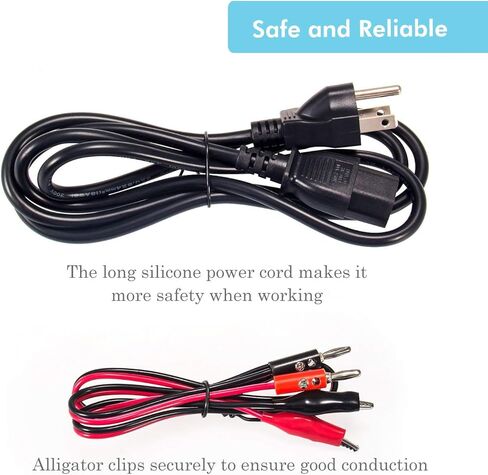 مصدر طاقة تيار مستمر، Dr.meter 30V 5A قابل للتعديل، مزود طاقة خطي منظم للتيار المستمر مع أسلاك تمساح و3 شاشات LED رقمية، مصدر طاقة متغير مع كابل أمريكي ذو 3 شقوق in Kuwait