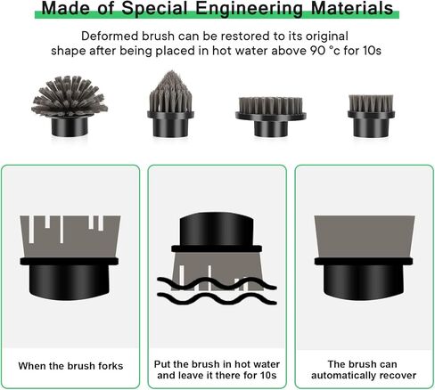 فرشاة تنظيف كهربائية دوارة، فرشاة تنظيف لاسلكية مع مقبض تحكم لاسلكي قابل للتعديل، رؤوس فرشاة مخصصة قابلة لإعادة الاستخدام وقابلة للاستبدال لتنظيف أرضية السيارة والحمام والمطبخ، وقت عمل 120 دقيقة in Kuwait