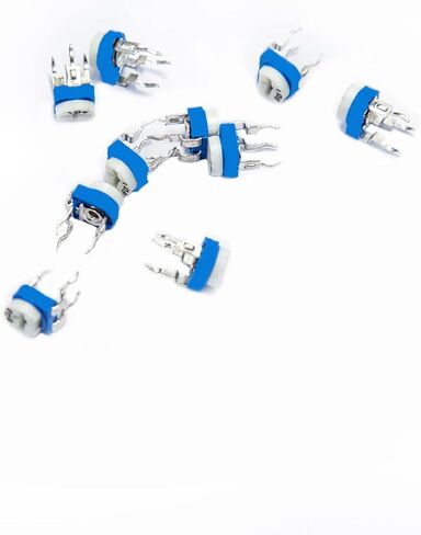 Aueabc RM065 مجموعة مقاومات الجهد القابلة للتعديل 10 قيم 100 قطعة 500 أوم- 1 متر أوم مجموعة مقياس الجهد متعدد الدوران مقاومات متغيرة in Kuwait