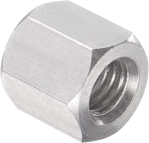 Uxcell M6 x 1.0-Pitch 10mm Length 304 صامولة توصيل سداسية مترية من الفولاذ المقاوم للصدأ، 5 عبوات in Kuwait