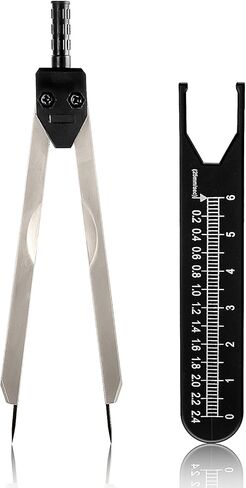 أداة قياس الفرجار Thinp EKG ECG الفرجار مع مسطرة مقسم الفرجار الأسود للممرضة أو الطبيب قياس مخططات القلب الكهربائية in Kuwait