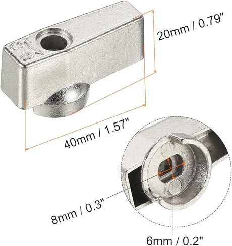 مقبض تحكم في الصمام مقاس 40 × 29 ملم من باتيكيل، بديل لمقبض مجنح كرنك من الحديد الزهر مع براغي للمطبخ والحمام، لون فضي in Kuwait
