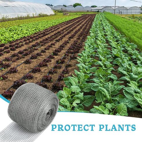 بكرة شبكية من الفولاذ المقاوم للصدأ من Akamino، مانع أسلاك تعبئة معدنية بطول 10.16 سم × 50 قدم للفتحة DIY in Kuwait