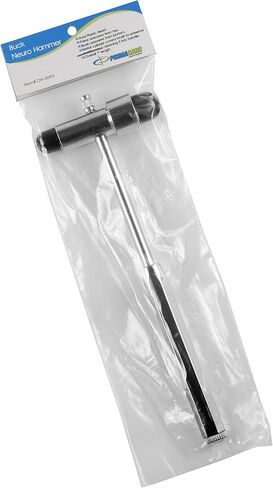 بريماكير DH-3693 مطرقة باك العصبية المنعكسة | مطرقة اختبار ردود الفعل العصبية برأس بلاستيكي مزدوج وفرشاة مدمجة | أفضل المستلزمات الطبية للأطباء والممرضين والطلاب | 7.5 بوصة in Kuwait