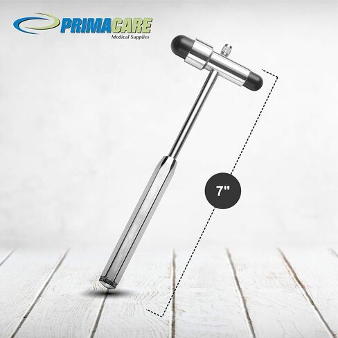 بريماكير DH-3693 مطرقة باك العصبية المنعكسة | مطرقة اختبار ردود الفعل العصبية برأس بلاستيكي مزدوج وفرشاة مدمجة | أفضل المستلزمات الطبية للأطباء والممرضين والطلاب | 7.5 بوصة in Kuwait