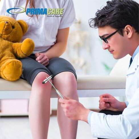 بريماكير DH-3693 مطرقة باك العصبية المنعكسة | مطرقة اختبار ردود الفعل العصبية برأس بلاستيكي مزدوج وفرشاة مدمجة | أفضل المستلزمات الطبية للأطباء والممرضين والطلاب | 7.5 بوصة in Kuwait