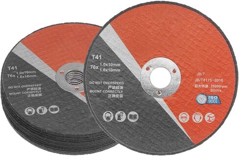 HARFINGTON 12 قطعة من عجلات القطع 3 بوصة × 0.04 بوصة × 3/8 بوصة معدنية رفيعة من الفولاذ المقاوم للصدأ سريعة التنظيف وعجلات تقطيع معدنية لطاحونة الزوايا، أسود in Kuwait