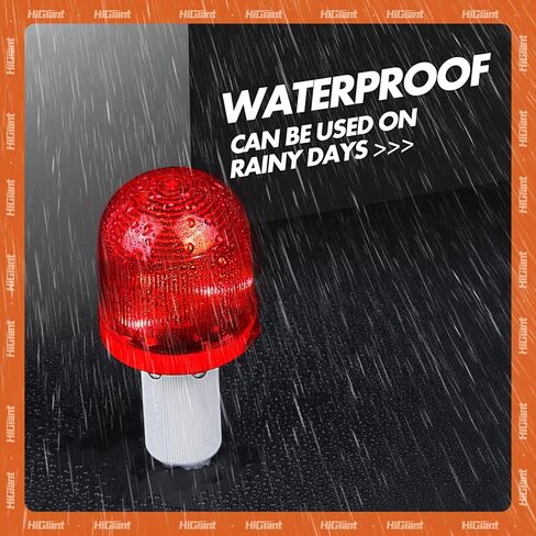 8 Pack Traffic Cone Topper Warning LED Light, Roadblock Flasher Lamp with 3 Flashing Modes for Collapsible Safety Cones, Parking in Kuwait