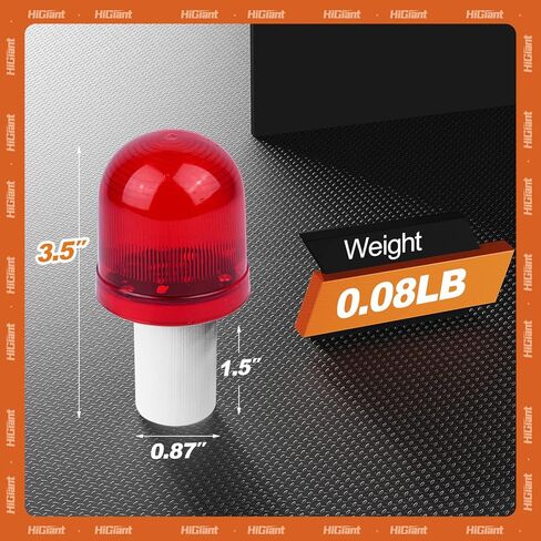 8 Pack Traffic Cone Topper Warning LED Light, Roadblock Flasher Lamp with 3 Flashing Modes for Collapsible Safety Cones, Parking in Kuwait