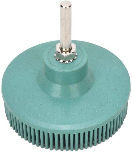 3Inch Bristle Disc Emery Rubber Abrasive Brush Deburring Polishing Grinding Wheel(Green 50#) in Kuwait