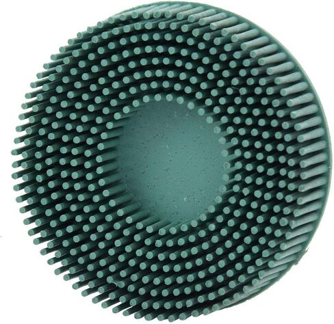 3Inch Bristle Disc Emery Rubber Abrasive Brush Deburring Polishing Grinding Wheel(Green 50#) in Kuwait