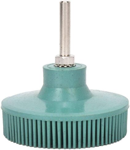 3Inch Bristle Disc Emery Rubber Abrasive Brush Deburring Polishing Grinding Wheel(Green 50#) in Kuwait