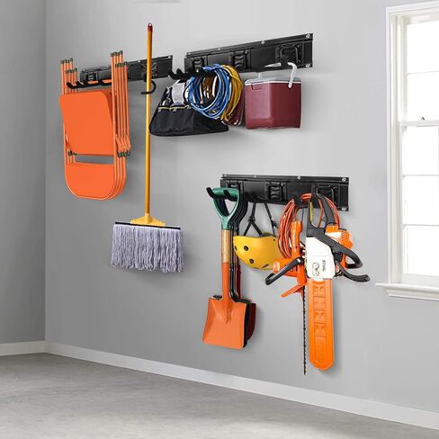 SMARTOLOGY Extra S Hook Rail Rack System, One pack, for holder mop utilities and more (1) in Kuwait