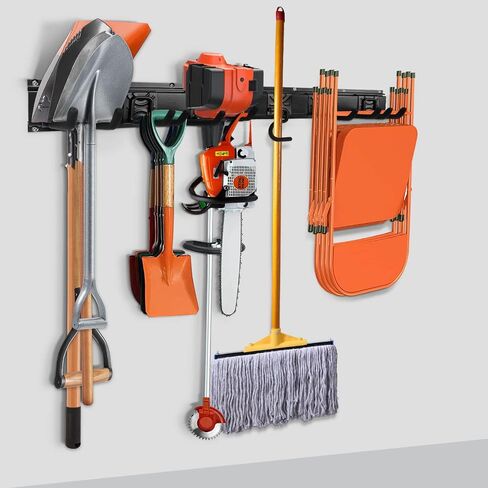 SMARTOLOGY Extra S Hook Rail Rack System, One pack, for holder mop utilities and more (1) in Kuwait
