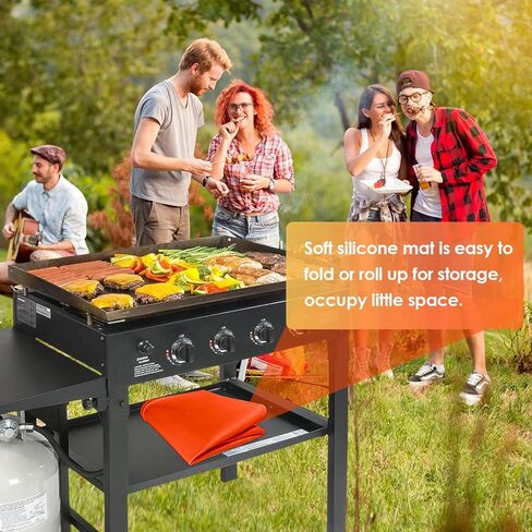 VOD VISUAL 36 بوصة حصيرة الشواية لغطاء Blackstone Griddle كامل الحافة، غطاء واقٍ شديد التحمل وقابل لإعادة الاستخدام من السيليكون بدرجة الطعام in Kuwait