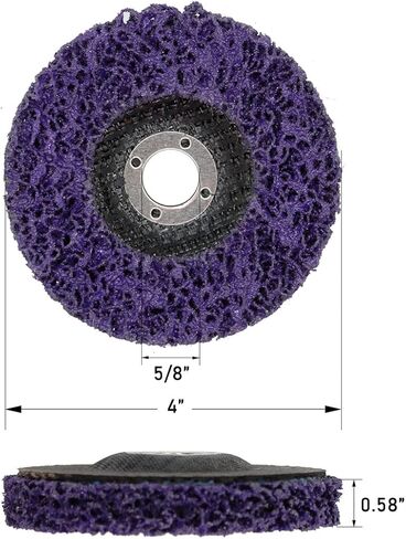 Nakkaa 10 قطعة 4 "x 5/8" أقراص الشريط عجلة الشريط لطاحونة الزاوية نظيفة إزالة طلاء الطلاء الصدأ اللحامات الأكسدة in Kuwait