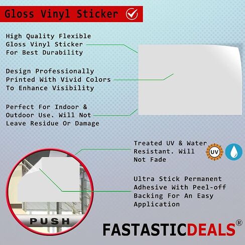 نظارات السلامة مطلوبة بعد هذه النقطة، ملاحظة ملصق ملصق OSHA ANSI مقاس 7 بوصات × 5 بوصات in Kuwait