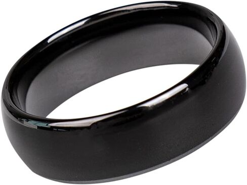 Riversmerge RFID قابل لإعادة الكتابة 125 كيلو هرتز/13.56 ميجا هرتز ID/IC T5577/UID حلقة إصبع ذكية من السيراميك الأسود قابلة للتغيير للرجال والنساء، مع ناسخة قارئ RFID واحدة للنسخ (أسود 13.56 ميجا هرتز 17 مم) in Saudi Arabia