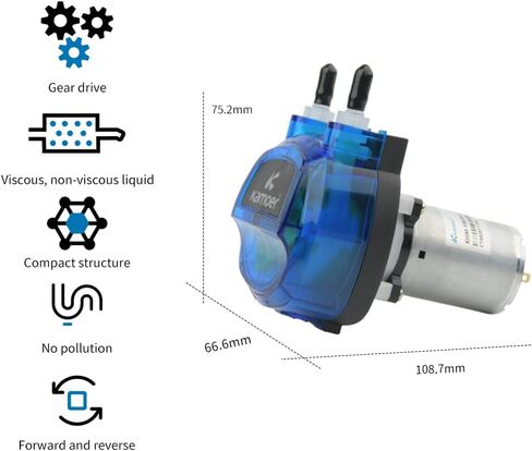 Peristaltic pump 12V dc Kamoer high flow 500ml/min KHM 3 rotors liquid dosing pump Norprene tubing 4mm ID × 7.2mm OD in Saudi Arabia