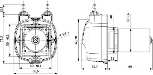 Peristaltic pump 12V dc Kamoer high flow 500ml/min KHM 3 rotors liquid dosing pump Norprene tubing 4mm ID × 7.2mm OD in Saudi Arabia