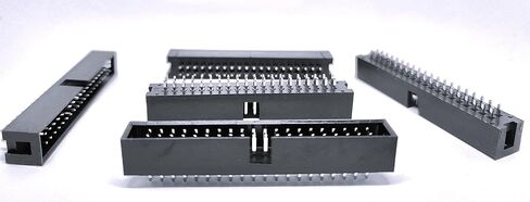 موصلات Pro 25 حزمة 40P DC3 2.54 مم 0.1 بوصة رؤوس صندوق ذكر 40 دبوس 2 × 20 صف مزدوج 40 دبابيس M/M دبوس مستقيم PCB DIP، صف مزدوج 2 × 20 40-P موصل IDC in Kuwait