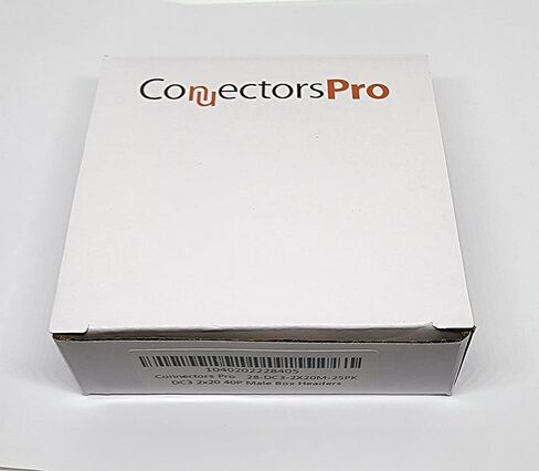 موصلات Pro 25 حزمة 40P DC3 2.54 مم 0.1 بوصة رؤوس صندوق ذكر 40 دبوس 2 × 20 صف مزدوج 40 دبابيس M/M دبوس مستقيم PCB DIP، صف مزدوج 2 × 20 40-P موصل IDC in Kuwait