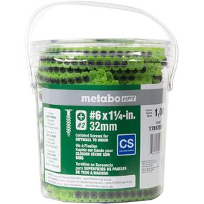 Metabo HPT #6 x 1-1/4-in Bugle Coarse Thread Drywall Screws | 1000 Count | 17812BHPT in Saudi Arabia