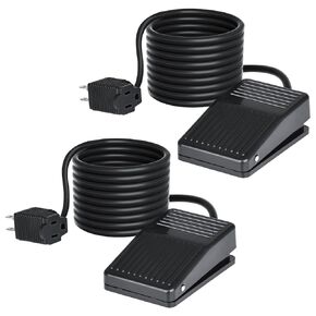 نورجين 2 حزمة مفتاح القدم، 6.5 قدم مؤقتة دواسة القدم التبديل التحكم في آلة النجارة، عادة قبالة دواسة التحكم في القدم مع المكونات على الظهر (3-الشعب) نمط ديدمان in Kuwait