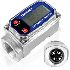 Professional Turbine Flow Meter Digital Flowmeter - Upgrade LCD Display with NPT Counter Oil Fuel Flowmeter for Measure Diesel Kerosene Gasoline