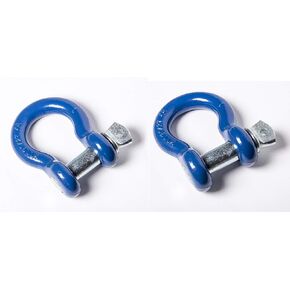 عبوة من 2 قطعة من مصراع القوس 2.54 سم عجلات ALFA على شكل حرف D 51 طن بوزن 460266.36 كجم، أقصى قوة الكسر ويل حد تحميل العمل 8.5 طن 8.5 كجم 1-1/8 بوصة مسمار مسمار رفع رفع شديد التحمل أزرق 2xBS-1- in Kuwait