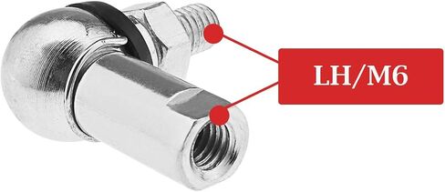 طقم مفاصل كروية بزاوية 4 قطع، مع مشبك زنبركي لختم الغبار CS DIN 71802 استبدال وصلات التروس M6 (RH) in Saudi Arabia
