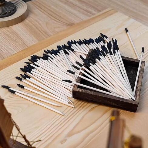 100 قطعة من أعواد الصنفرة المشطوفة، عصا الصنفرة الدقيقة للأعمال الخشبية والنماذج البلاستيكية وإزالة الغراء أو الأوساخ in Kuwait