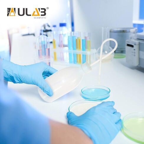 زجاجات غسيل آمنة علمية من ULAB، ذات فم ضيق 250 مل و500 مل قطعتان لكل حجم، زجاجات ضغط بلاستيكية، زجاجة LDPE مع أنبوب سحب من البولي بروبيلين، UWB1003 in Kuwait