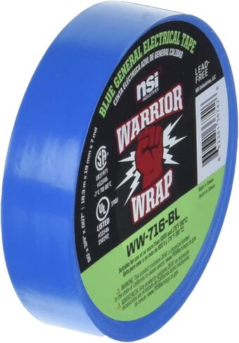 WarriorWrap General 3/4 in. x 60 ft. 7 mil Vinyl Electrical Tape, Blue in Kuwait