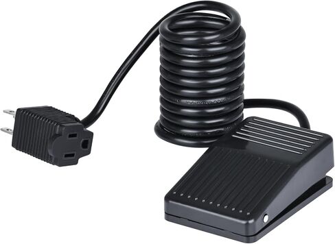 نورجين 2 حزمة مفتاح القدم، 6.5 قدم مؤقتة دواسة القدم التبديل التحكم في آلة النجارة، عادة قبالة دواسة التحكم في القدم مع المكونات على الظهر (3-الشعب) نمط ديدمان in Kuwait