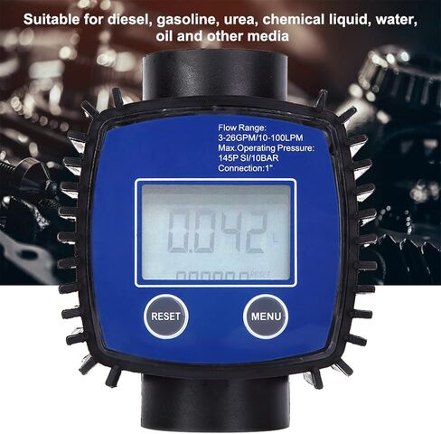 DEWIN مقياس التدفق شاشة ديجيتال عالية الدقة المياه الديزل تدفق متر مقياس الجريان 1in الخيط الداخلي in Kuwait