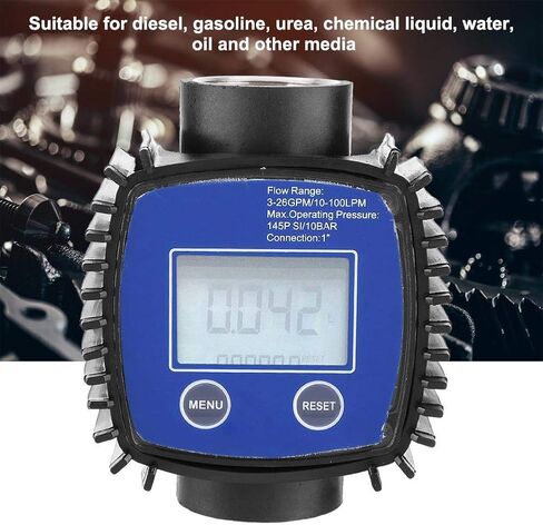 DEWIN مقياس التدفق شاشة ديجيتال عالية الدقة المياه الديزل تدفق متر مقياس الجريان 1in الخيط الداخلي in Kuwait
