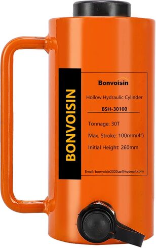 Bonvoisin 30T 4 بوصة أسطوانة هيدروليكية مجوفة جاك بورتا باور رام أسطوانات رفع واحدة بالوكالة 4 "السكتة الدماغية لآلات بناء السفن in Kuwait