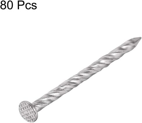 uxcell Spiral Deck Nails Stainless Steel Nail Spiral Shank 51mmx3mm (LxD) ، 80 قطعة in Saudi Arabia