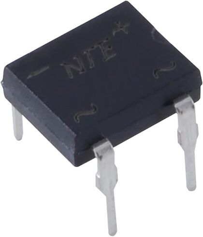 NTE Electronics NTE5332 Silicon Bridge Rectifier, Single Phase, Full Wave, 1 Amp Maximum Average Forward Output Rectified Current, 600V Maximum Recurrent Peak Reverse Voltage in Saudi Arabia